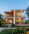 Modern Two Story House With Patio And Garden