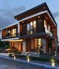 The exterior design of a modern house
